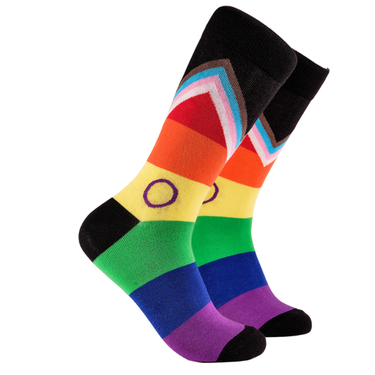 LGBTQA+ Socks - Progress Pride