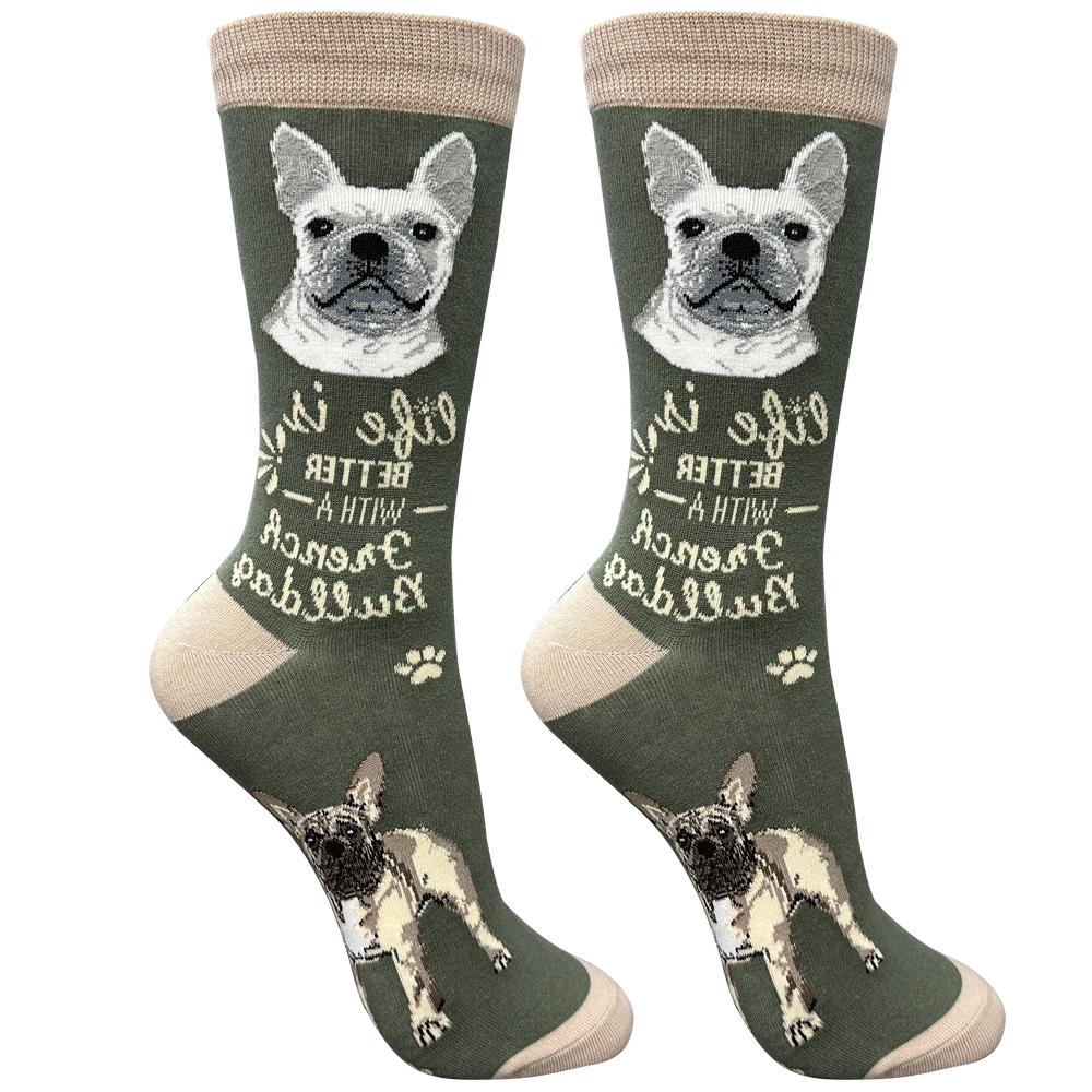 Life is better with a French Bulldog Dog Socks