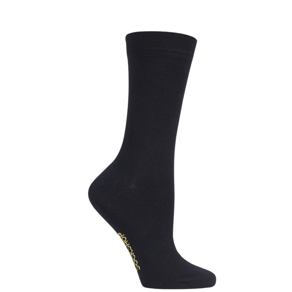 
                  
                    Rainbow Bamboo Socks - Black - Back in Black. A pair of black bamboo socks.
                  
                