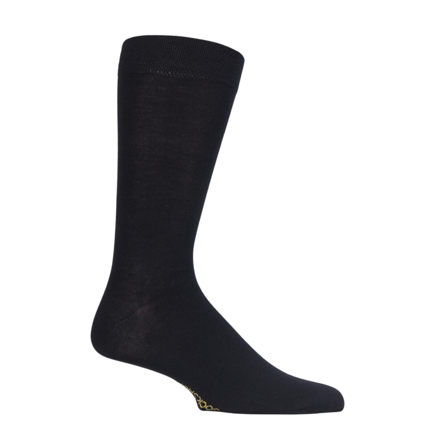 
                  
                    A pair of black bamboo socks.
                  
                