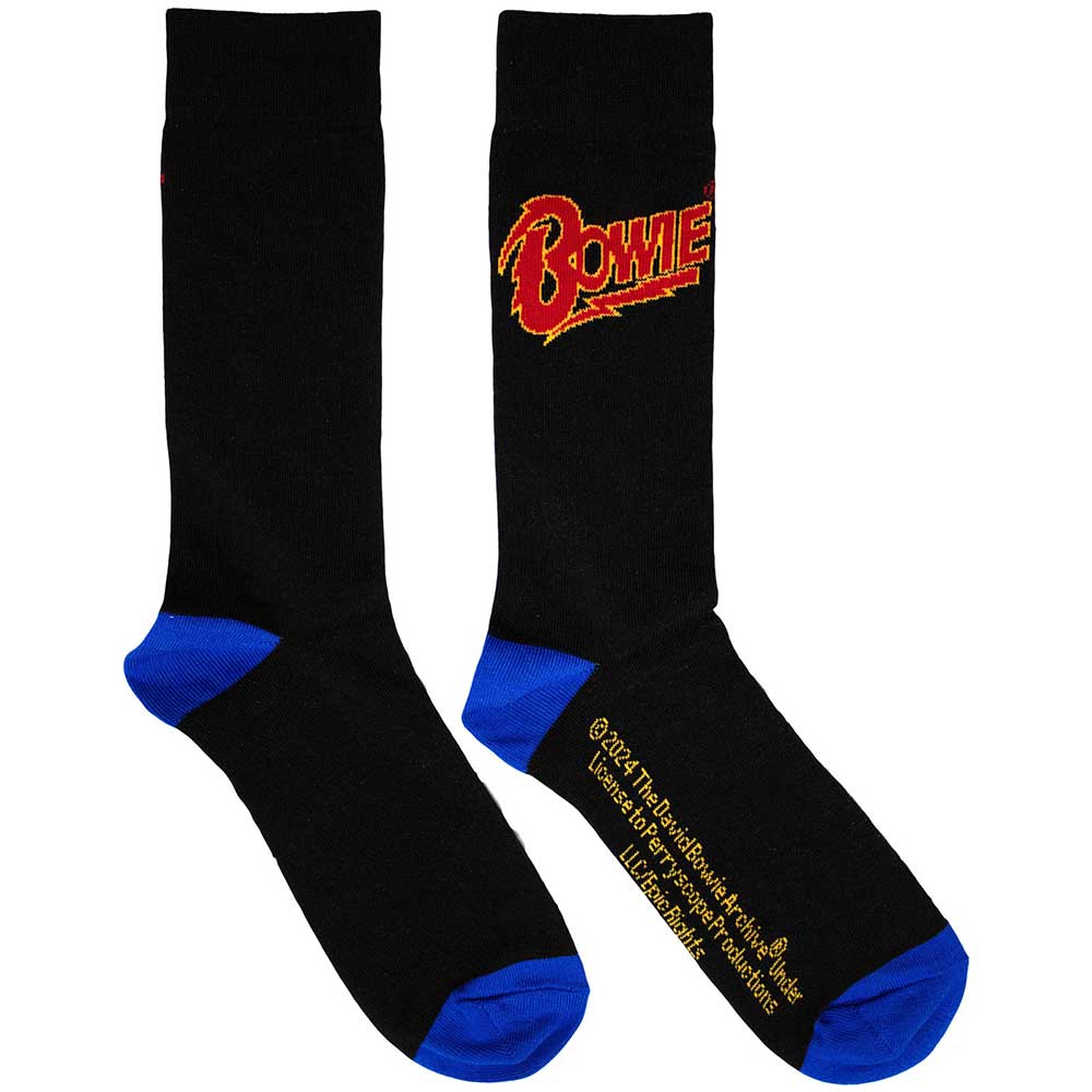 David Bowie Blue Contrast Socks