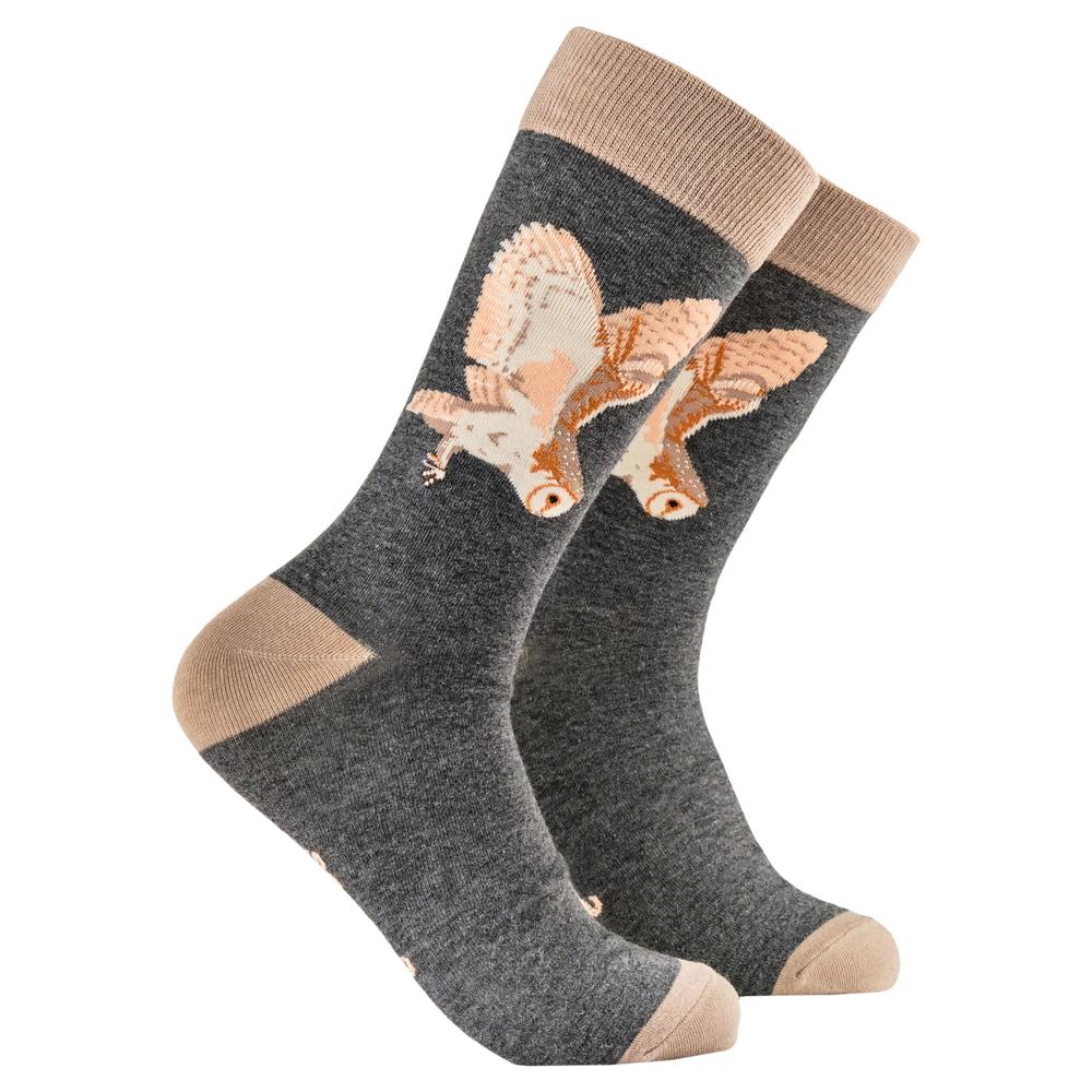 Owl Socks - Barn Owl on Silent Wings