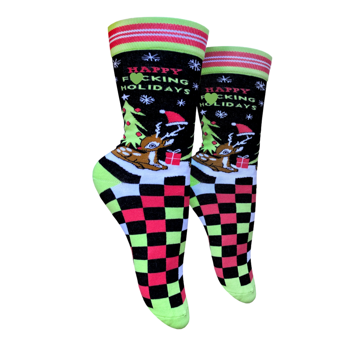 Happy F**king Holidays Slogan Socks