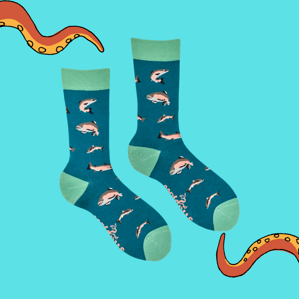 
                      
                        Salmon Leaping Bamboo Socks
                      
                    