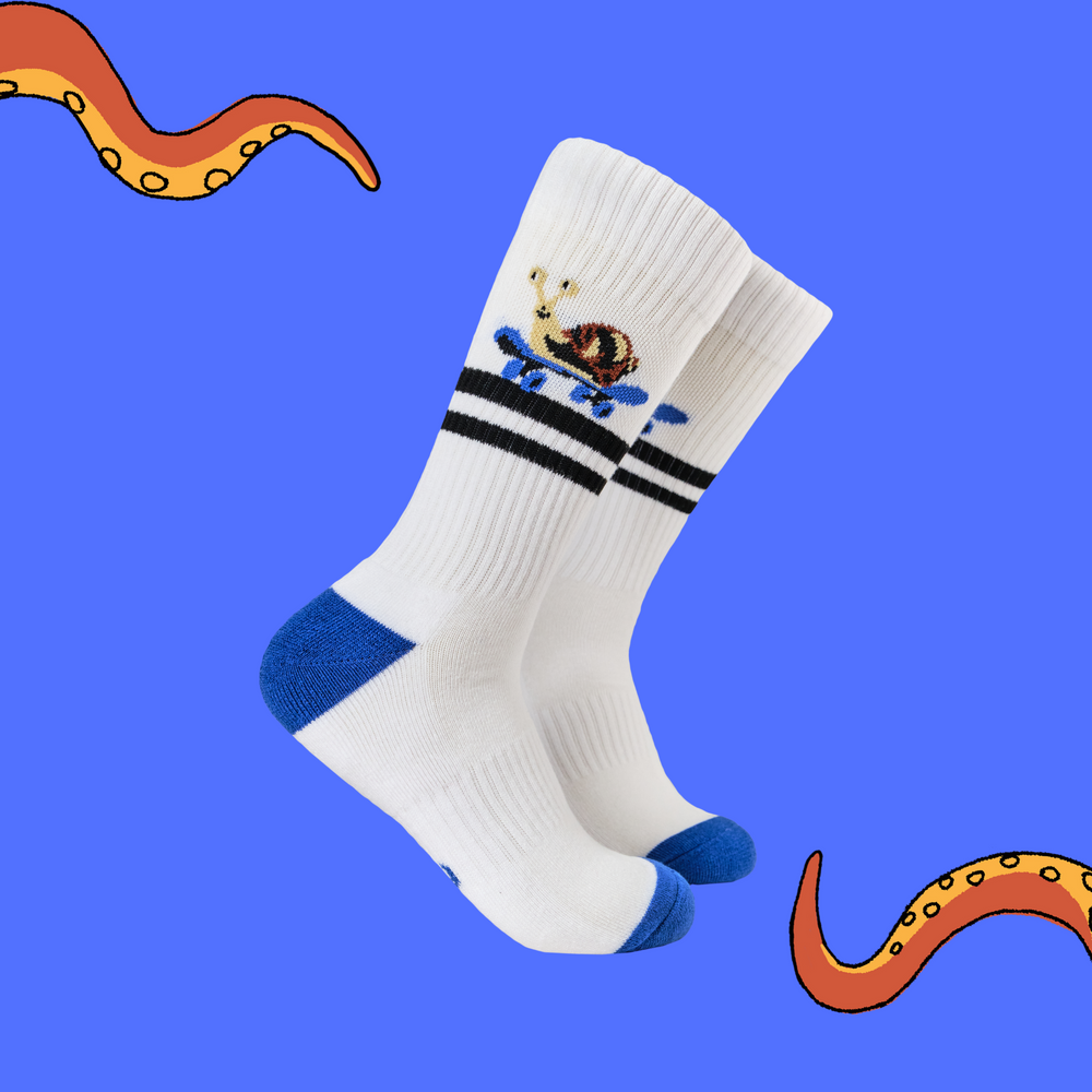 Snail Socks - Skateboarder Snail Athletic