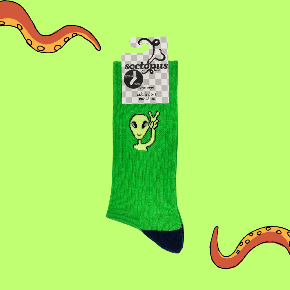 
                      
                        Alien Socks - Peaceman Athletic
                      
                    