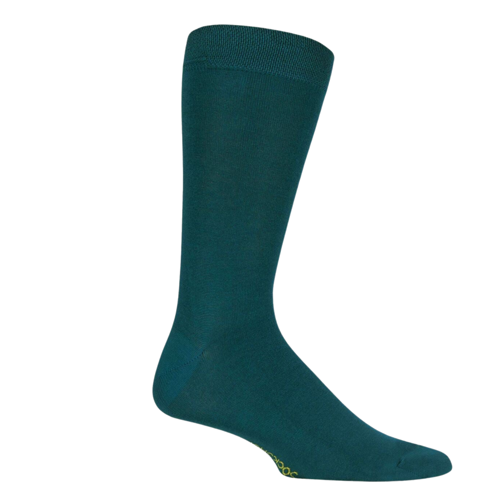 
                  
                    A green pair of bamboo socks.
                  
                