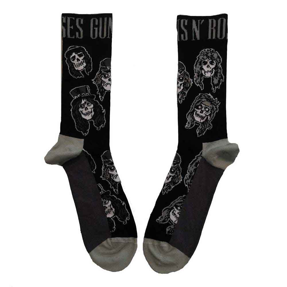 Guns N' Roses Skulls Band Monochrome Socks