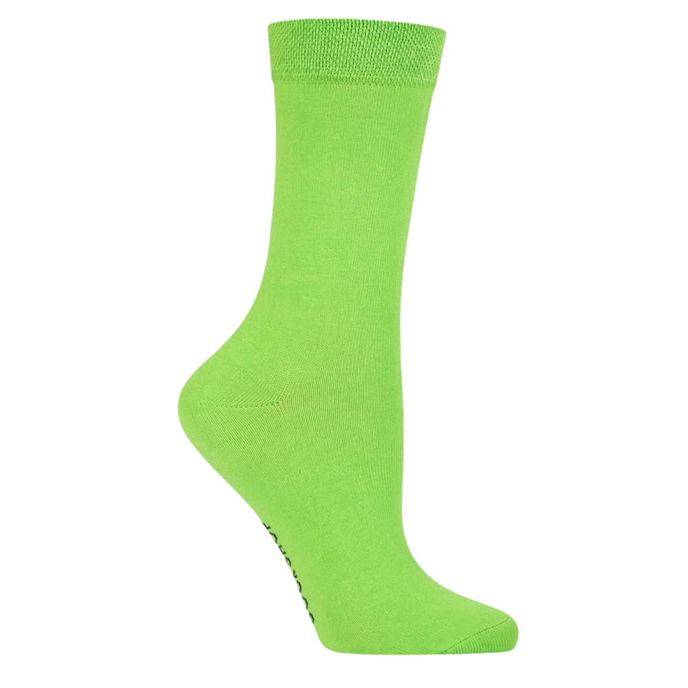 Rainbow Bamboo - Green - Green Onions. A pair of green bamboo socks.