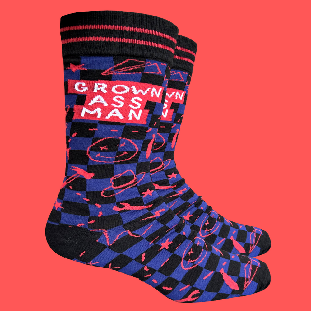 Grown Ass Man Slogan Socks