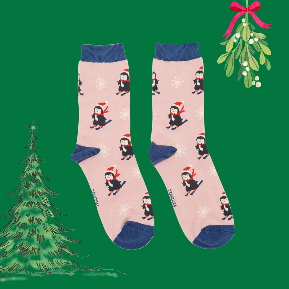 
                      
                        Skiing Penguins Bamboo Socks - Miss Sparrow
                      
                    