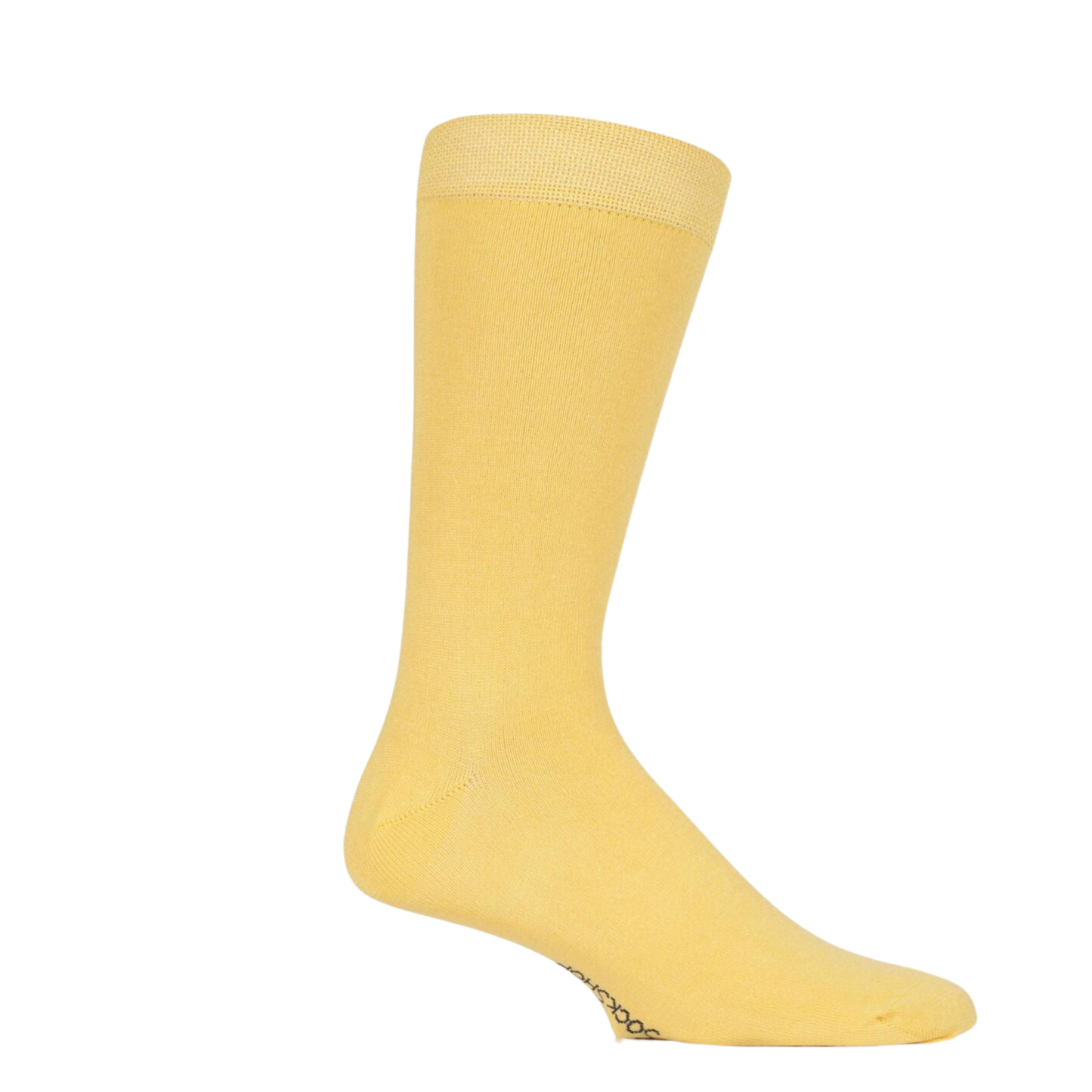 
                  
                    A pair of yellow bamboo socks.
                  
                