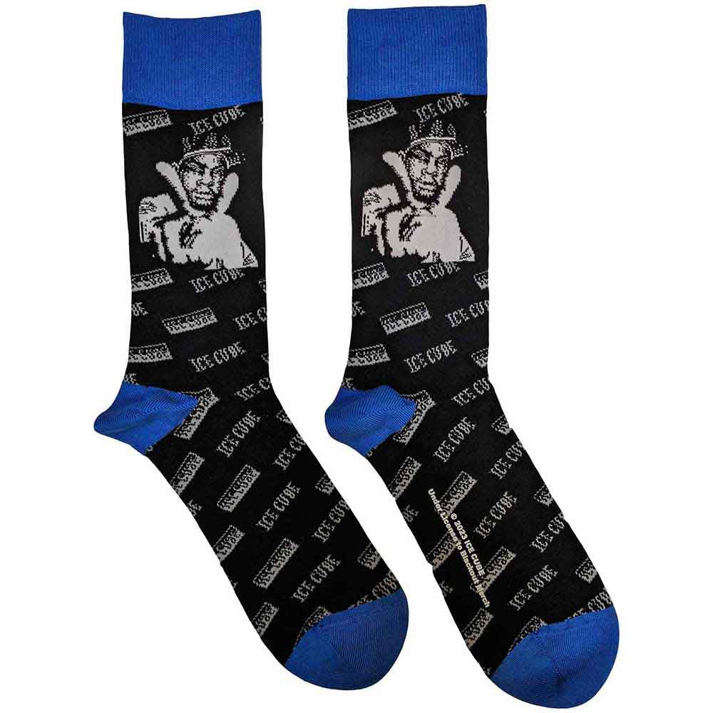 Ice Cube B&W Photo Socks