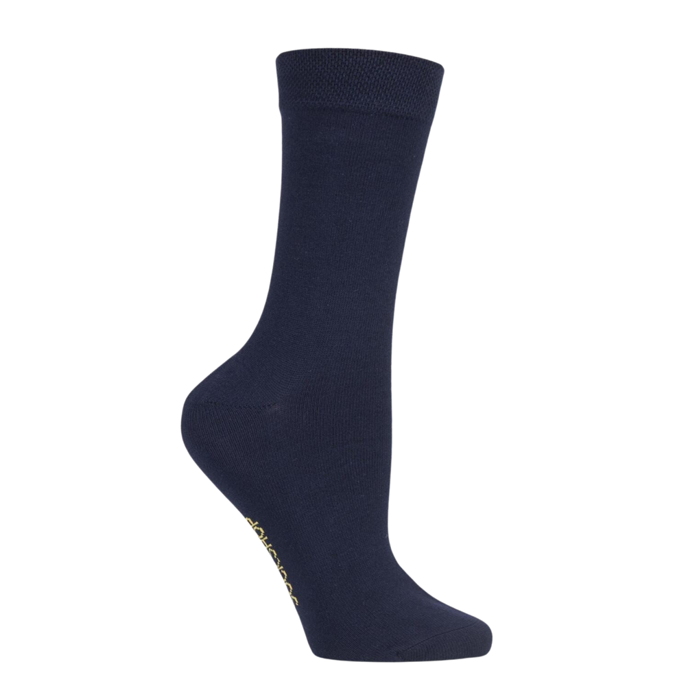 Rainbow Bamboo - Navy Blue - In The Navy. A pair of navy blue bamboo socks.