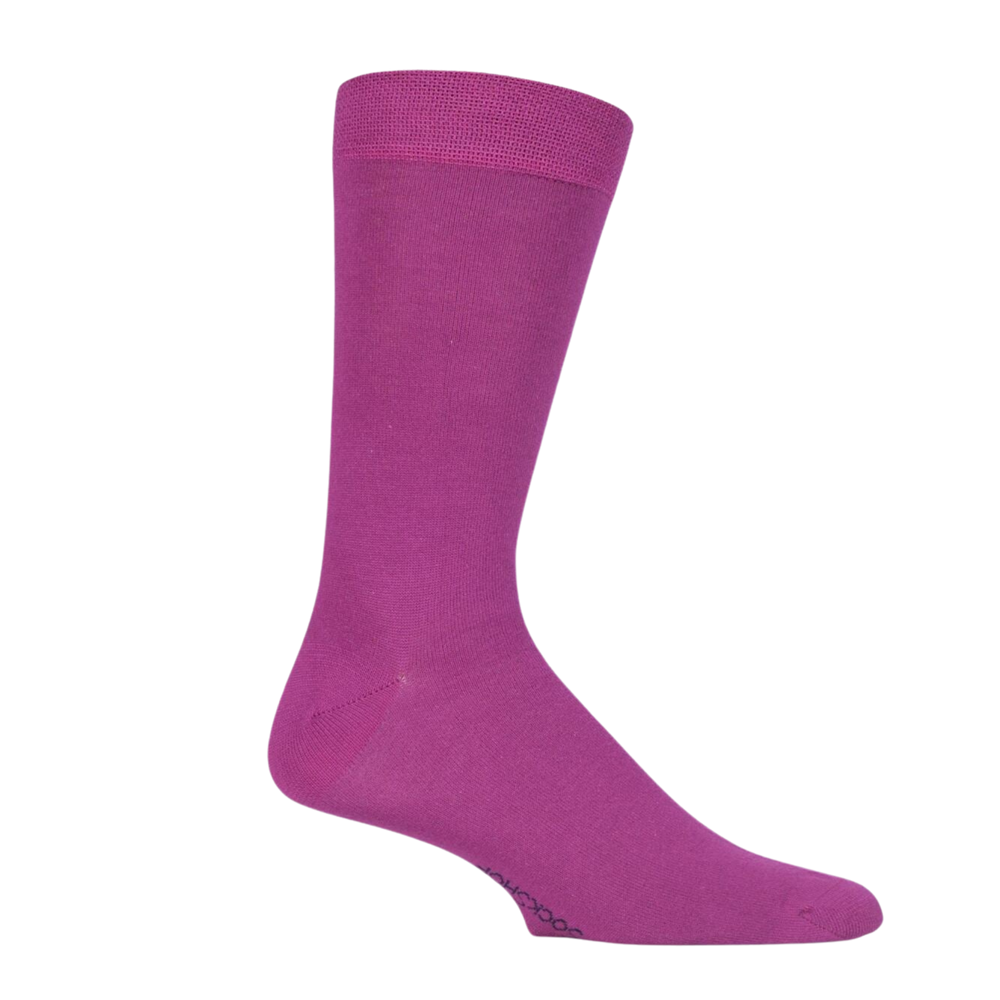 
                  
                    A pair of pink bamboo socks.
                  
                