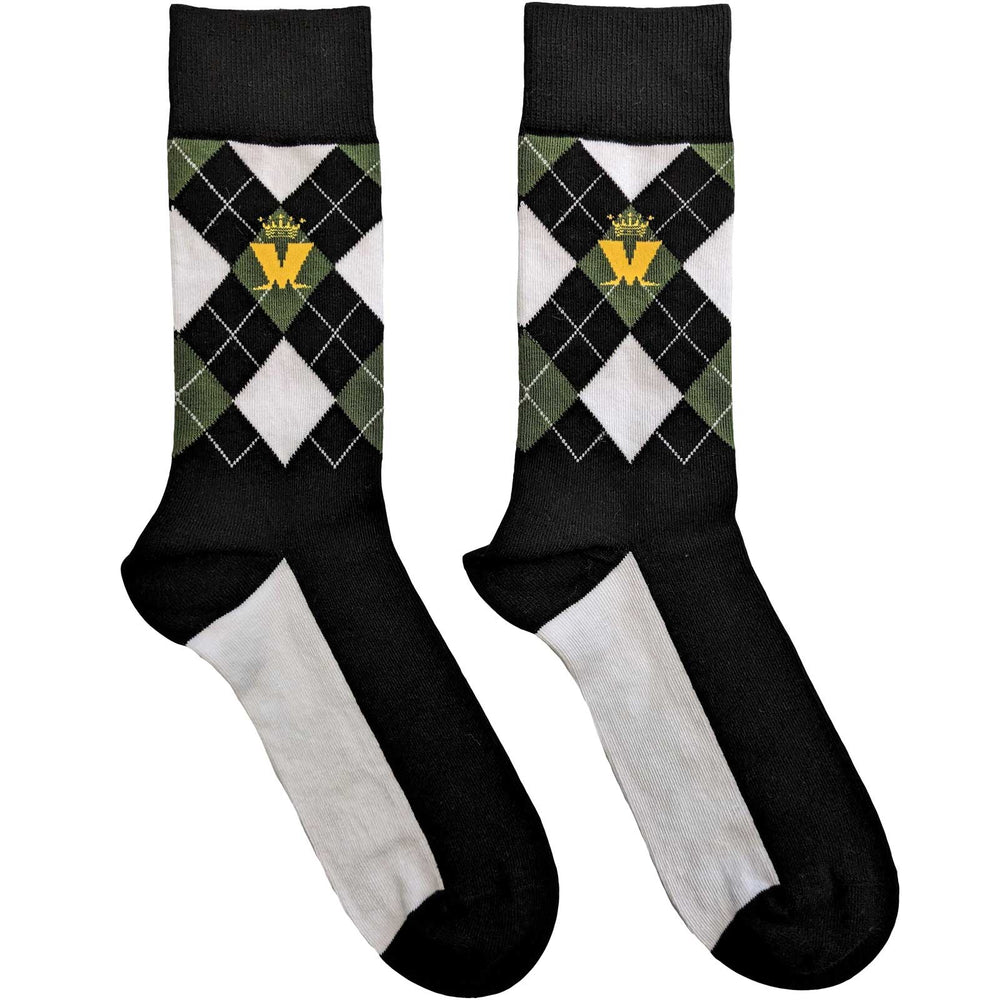 Madness Crown & M Green Diamond Socks