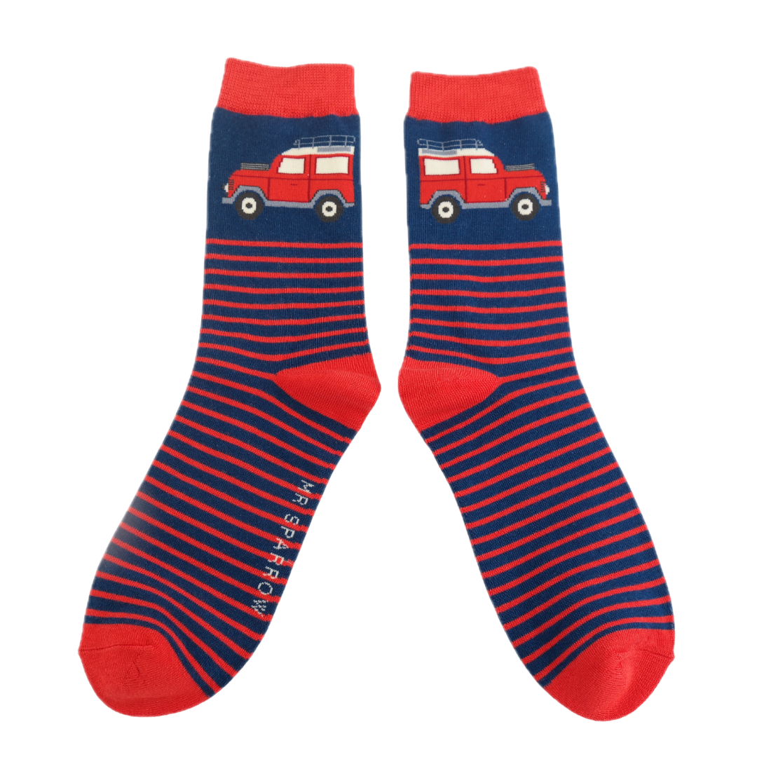 Jeep & Stripes Bamboo Socks