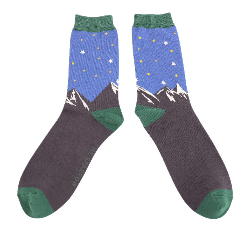 Mountain Scene Bamboo Socks - Miss Sparrow