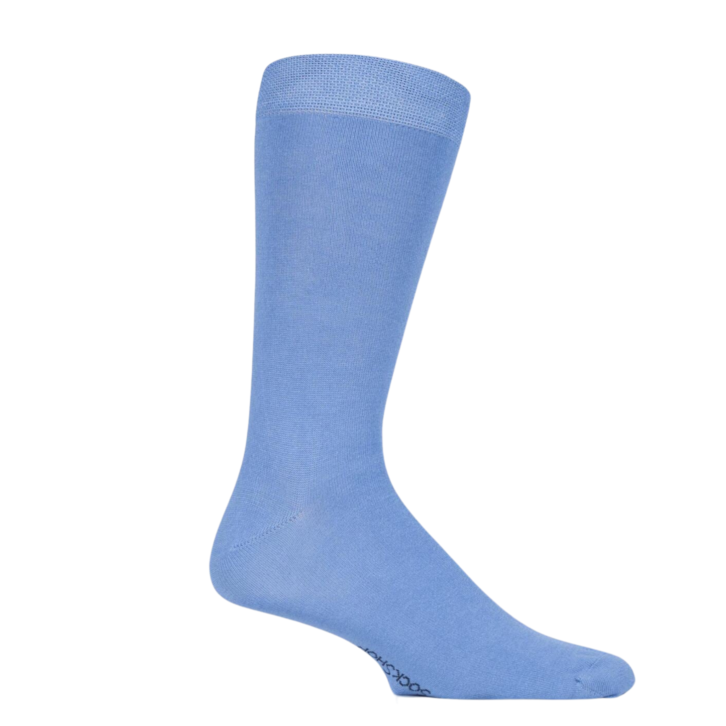 
                  
                    A pair of light blue bamboo socks.
                  
                