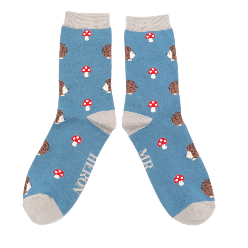 
                      
                        Hedgehogs and Toadstools Bamboo Socks - Miss Sparrow
                      
                    