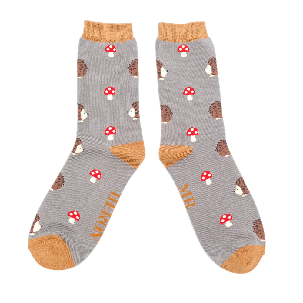 
                      
                        Hedgehogs and Toadstools Bamboo Socks - Miss Sparrow
                      
                    