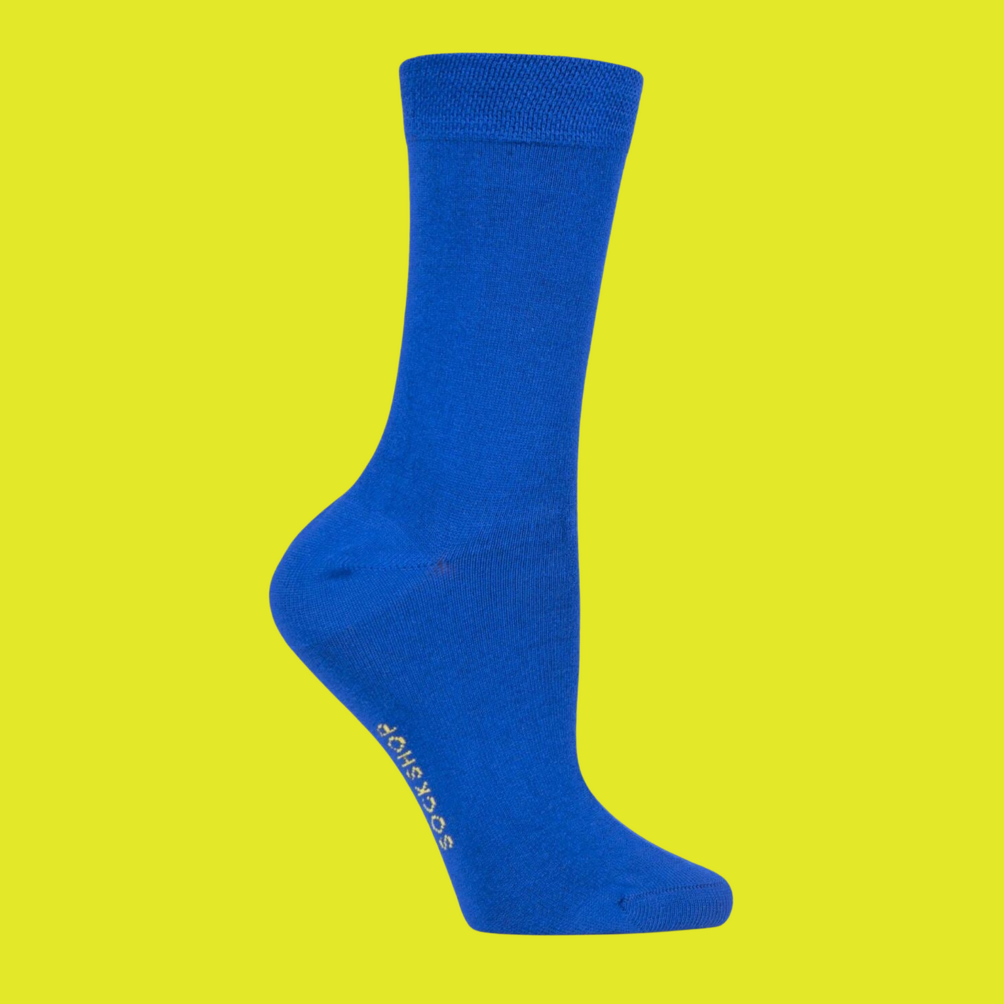 
                  
                    A pair of royal blue bamboo socks.
                  
                