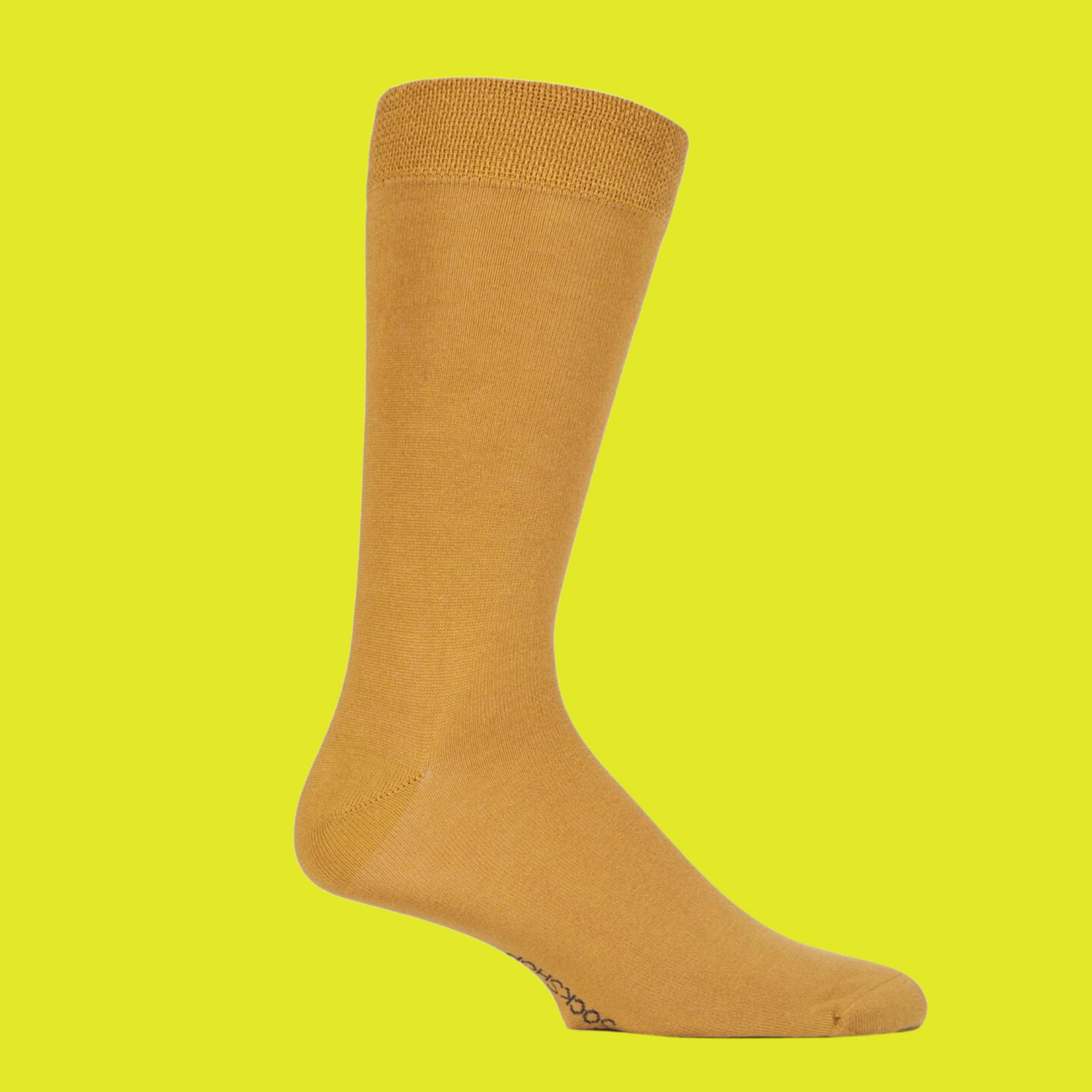 
                  
                    A pair of yellow bamboo socks.
                  
                