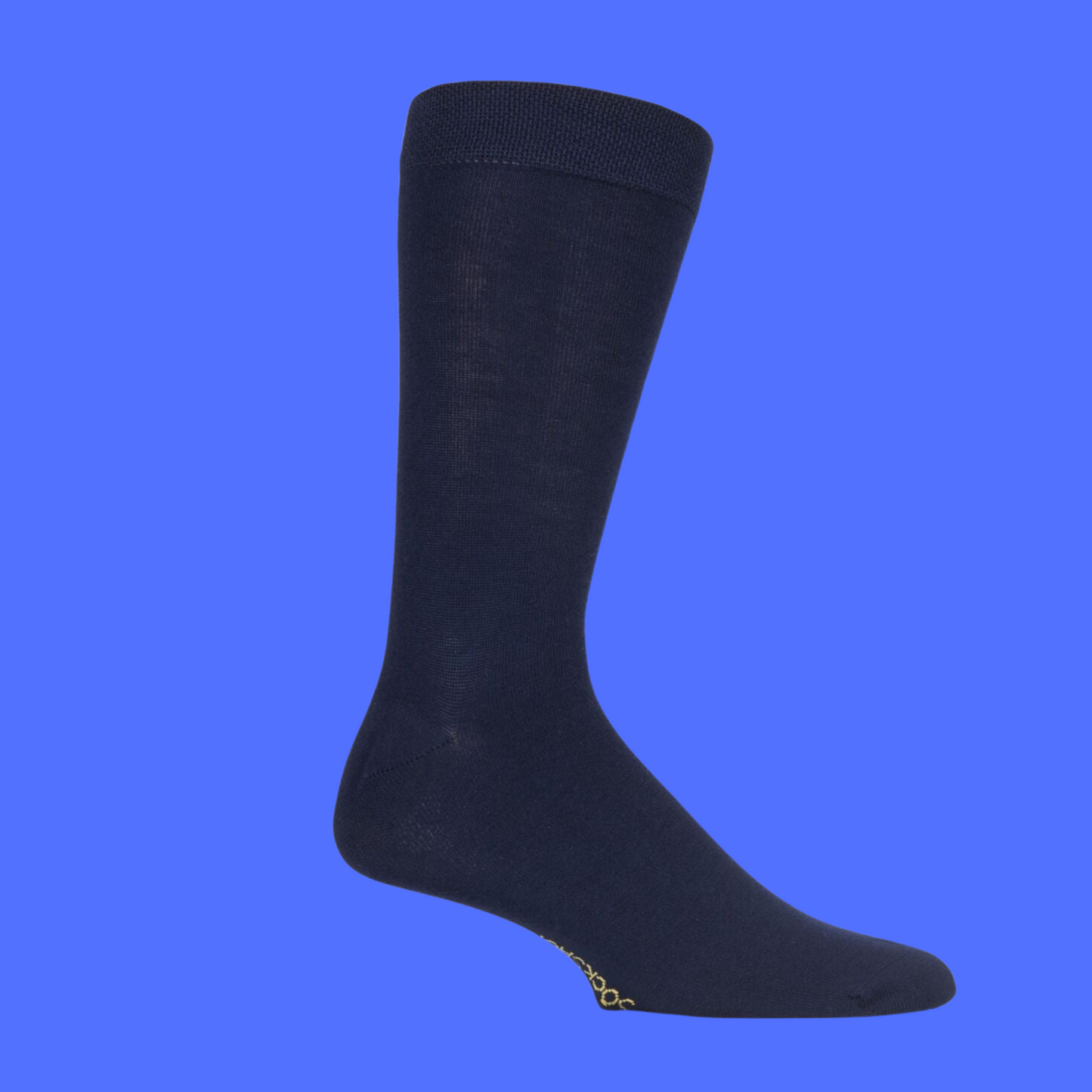 
                  
                    A pair of navy blue bamboo socks.
                  
                