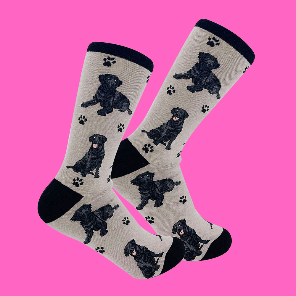 Black Labrador Dog Full Body Socks