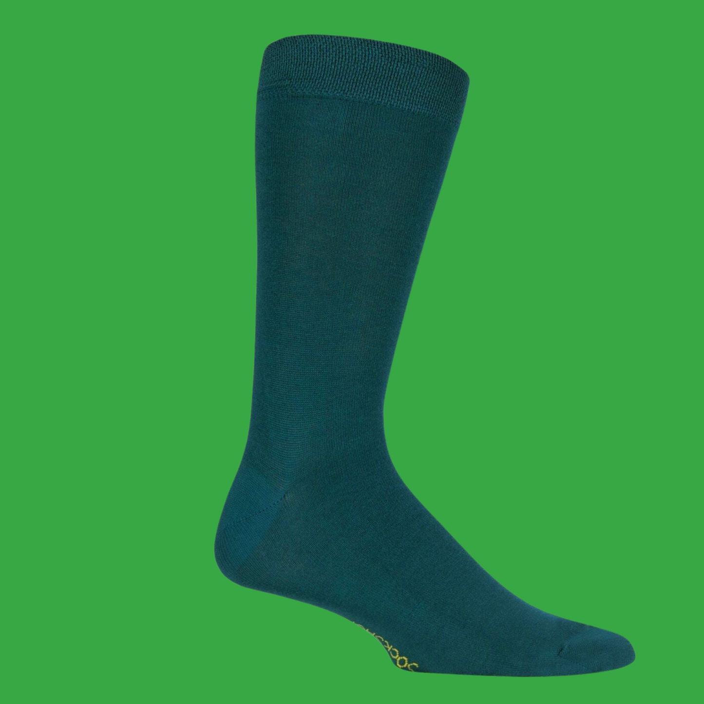 
                  
                    A green pair of bamboo socks.
                  
                