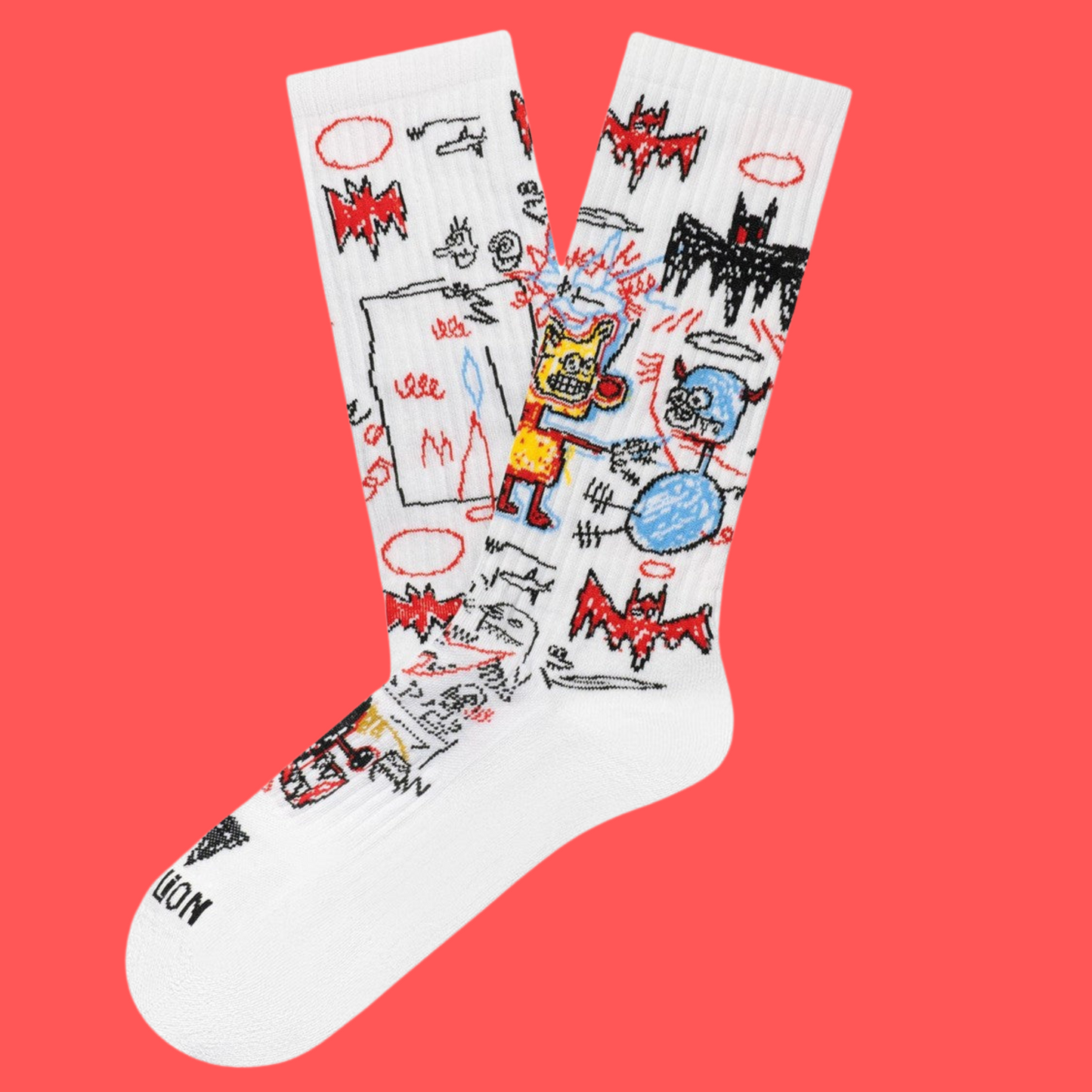 Basquiat Batman Athletic Socks