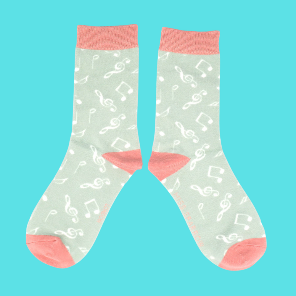 Music Notes Bamboo Socks