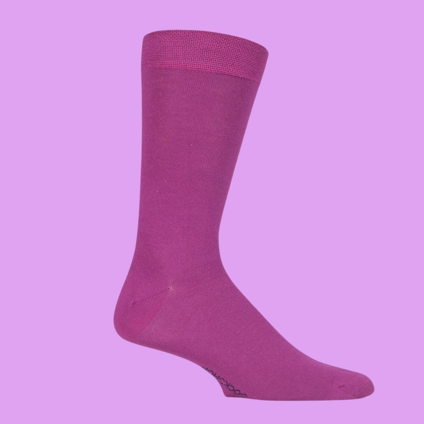 
                  
                    A pair of pink bamboo socks.
                  
                