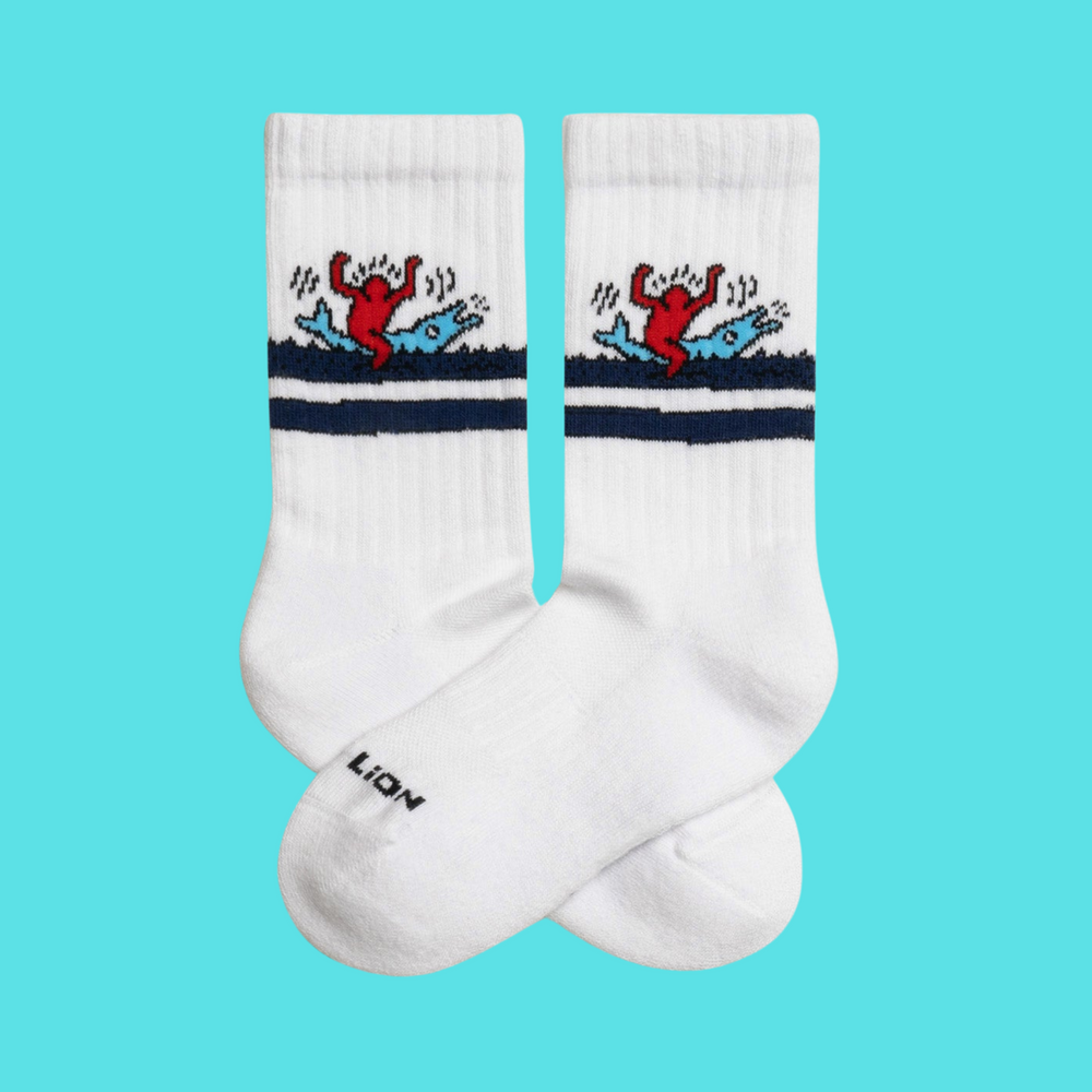 Keith Haring Dolphin Kids Athletic Socks