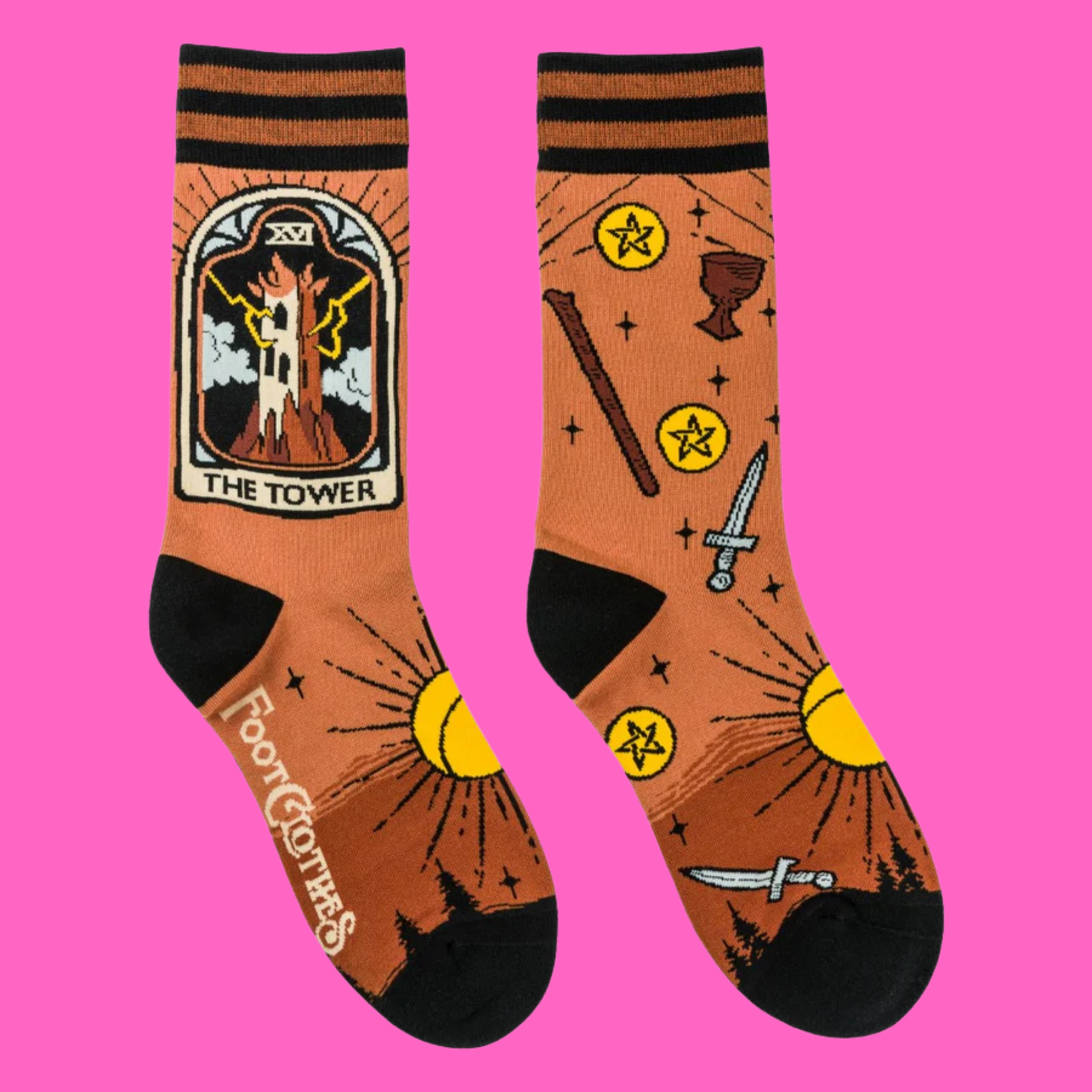 The Tower Tarot Nouveau Crew Socks