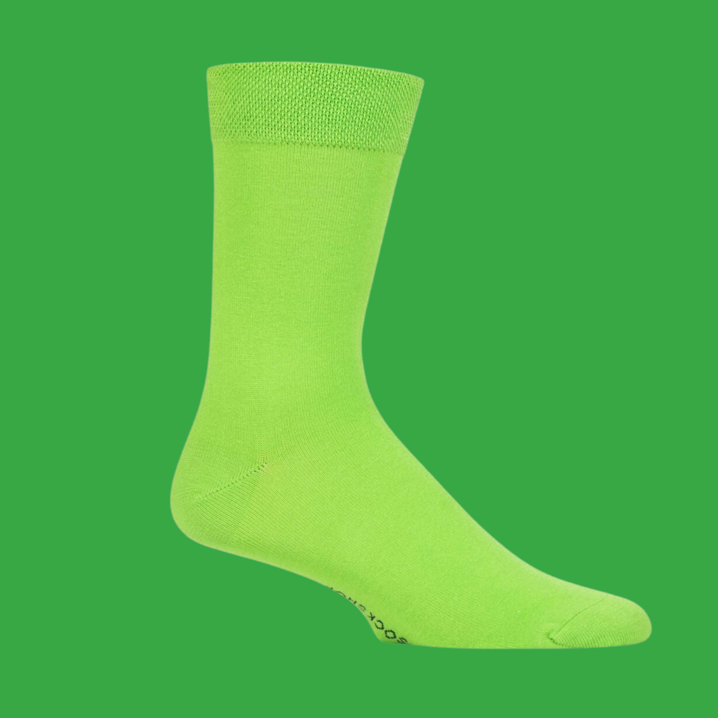 
                  
                    A pair of green bamboo socks.
                  
                