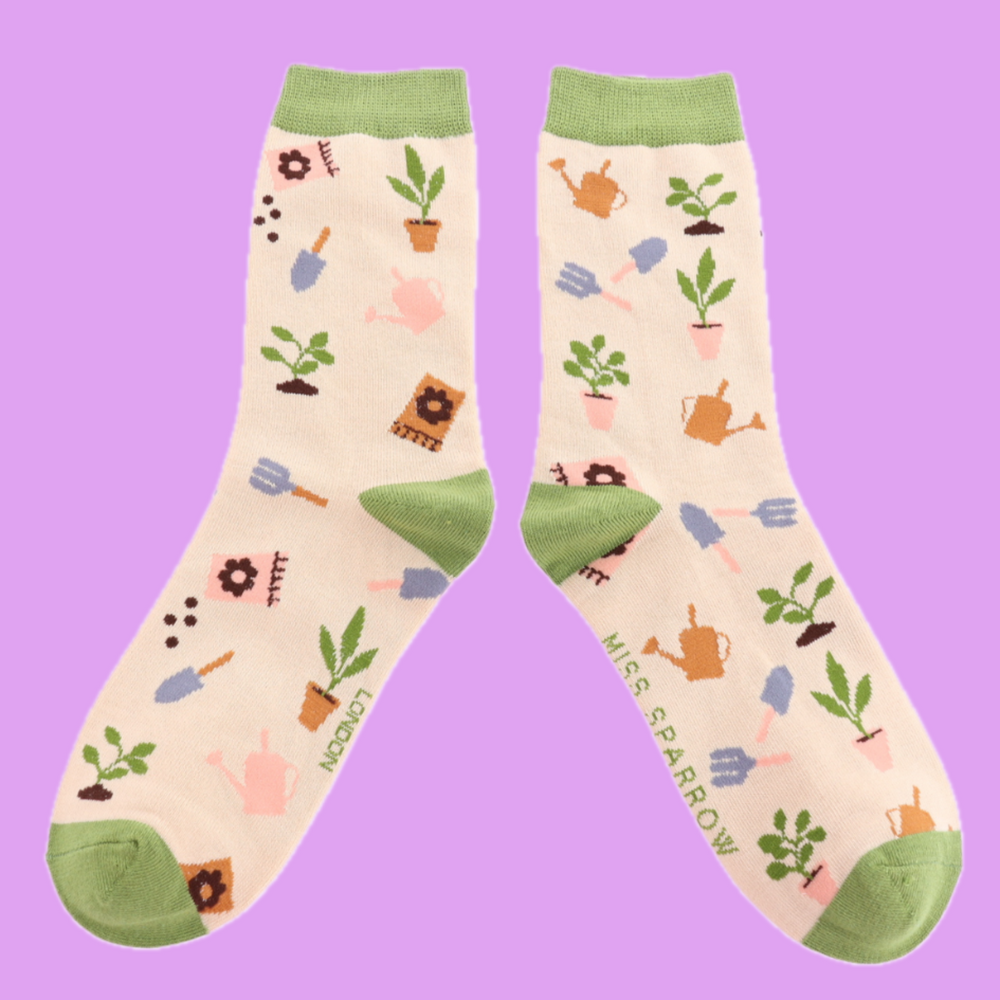 
                      
                        In the Allotment Bamboo Socks - Miss Sparrow
                      
                    