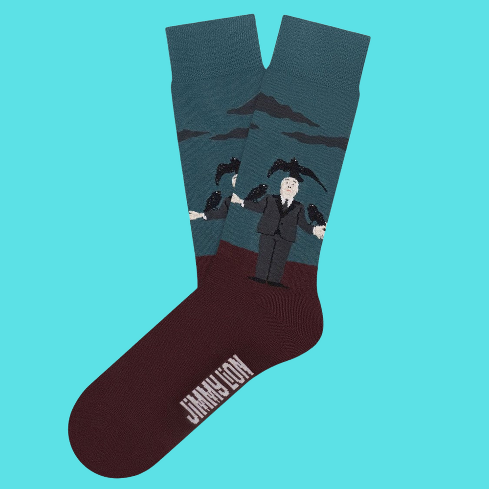 
                      
                        Alfred Hitchcock Crows Socks
                      
                    