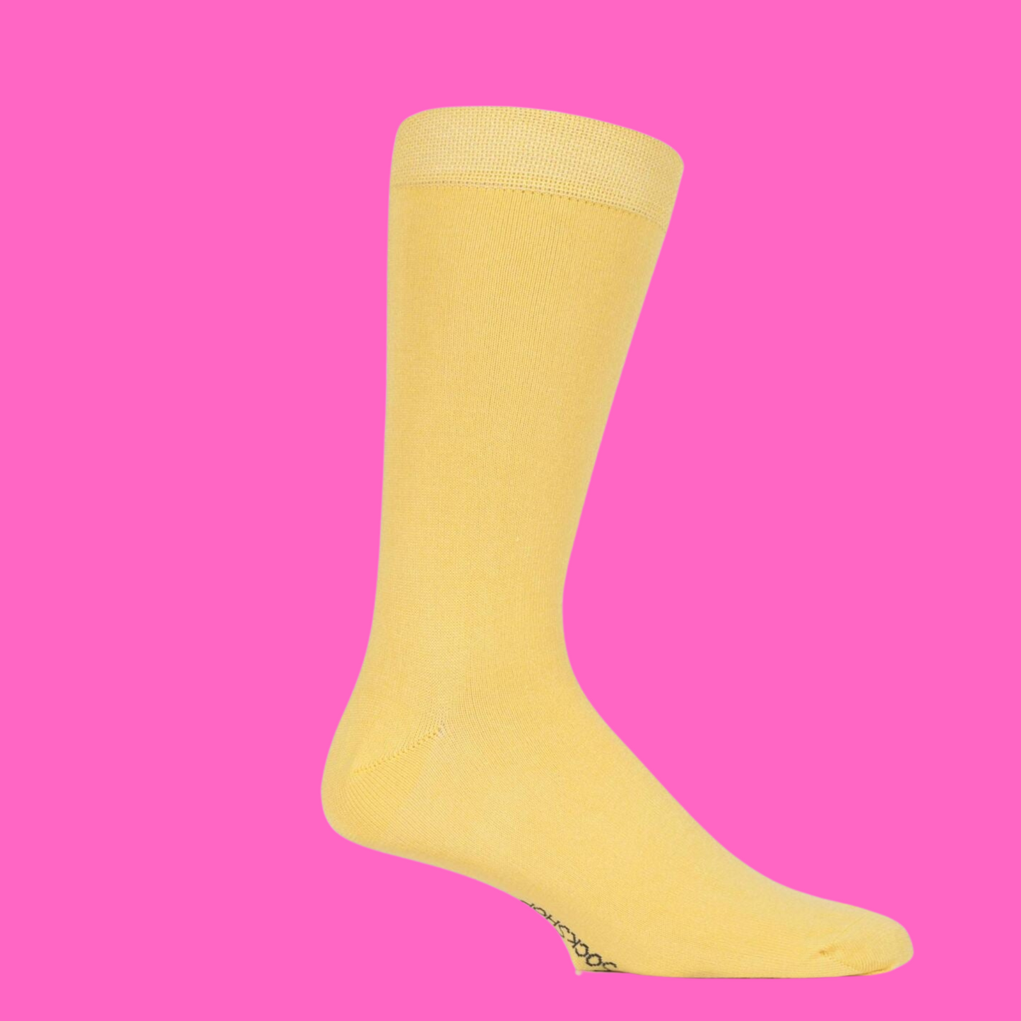 
                  
                    A pair of yellow bamboo socks. 
                  
                