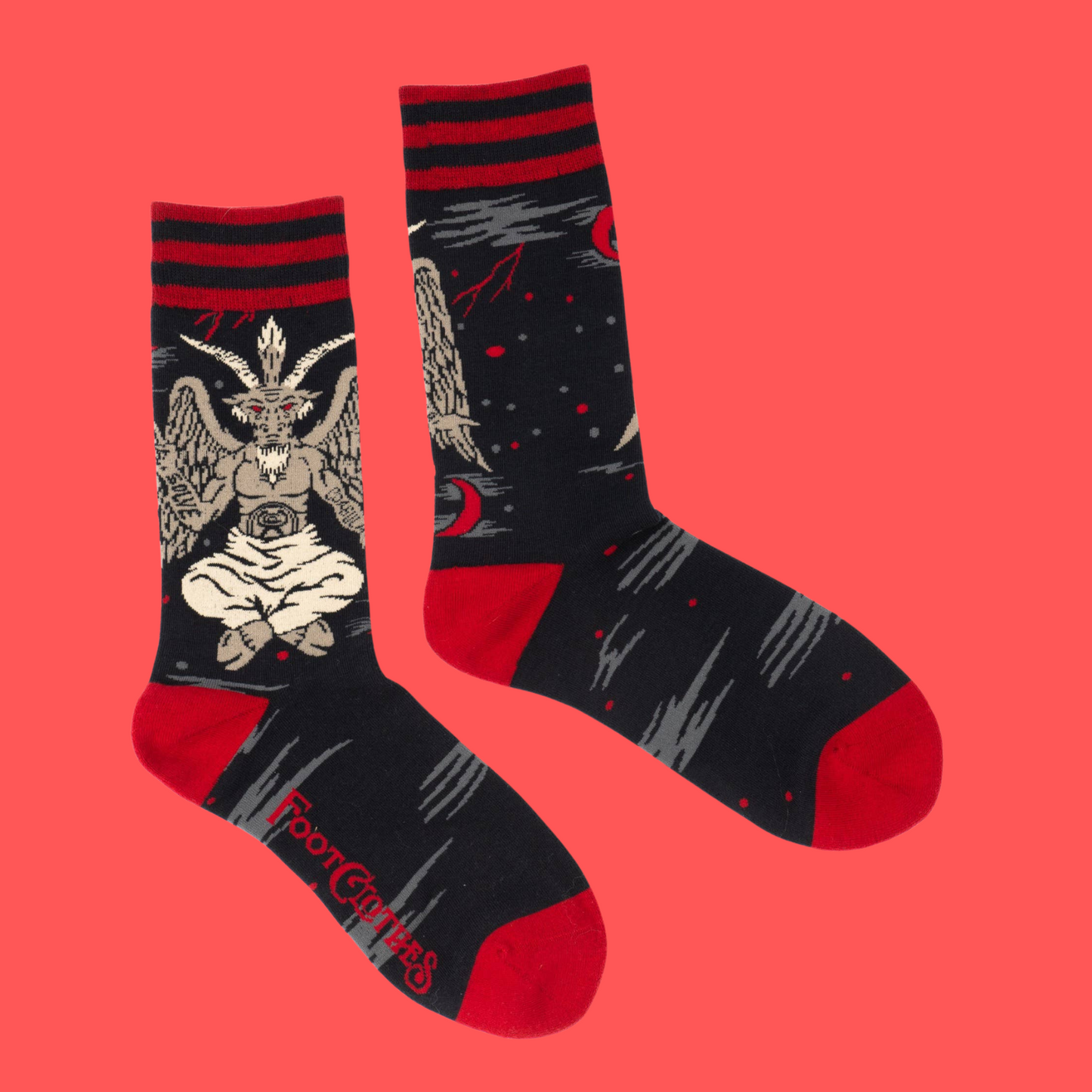 Evil AF Baphomet Socks