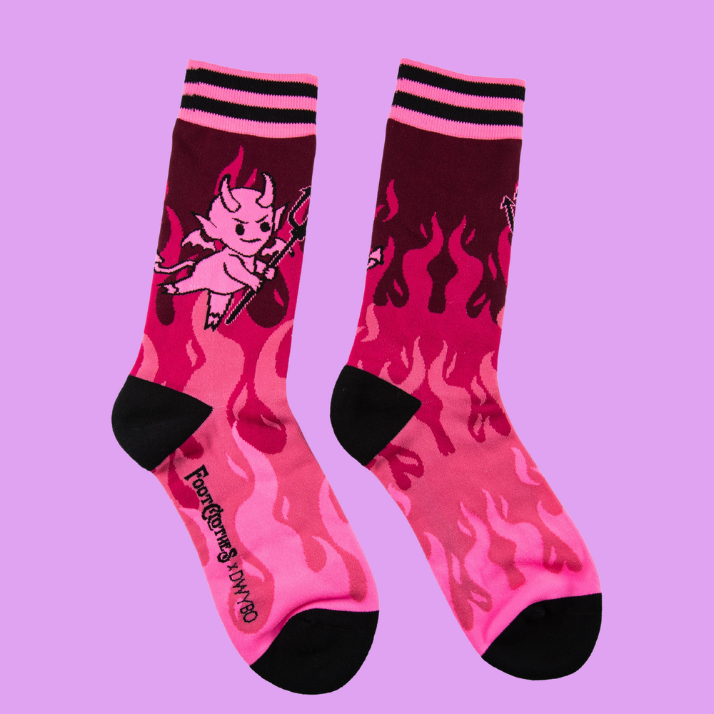 
                      
                        Hot as Heck (UV Reactive) FootClothes x DWYBO Socks
                      
                    