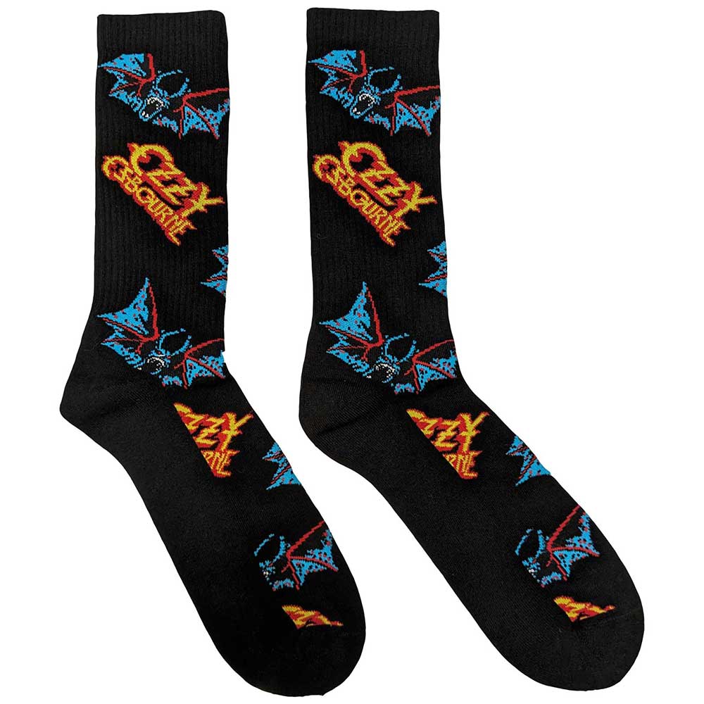 Ozzy Osbourne Logos and Bats Socks