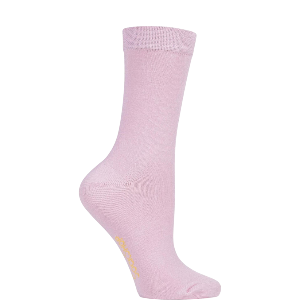 Rainbow Bamboo - Light Pink - Pretty in Pink. A pair of light pink bamboo socks.