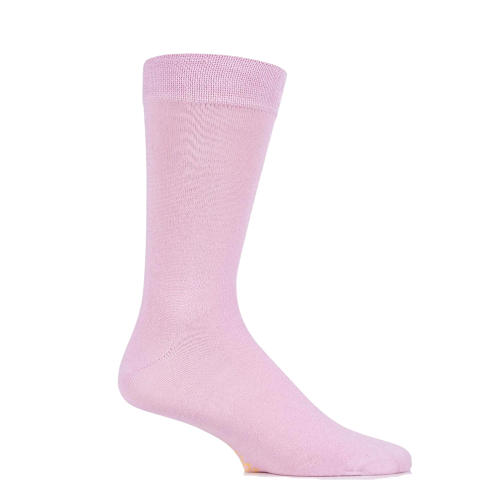 
                  
                    A pair of light pink bamboo socks.
                  
                