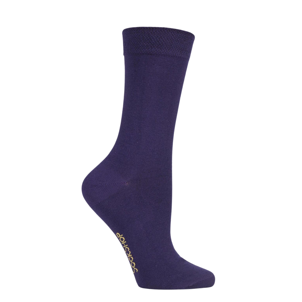 
                  
                    Rainbow Bamboo - Dark Purple - Purple Rain. A pair of purple bamboo socks. 
                  
                