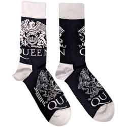 Queen White Crests Socks