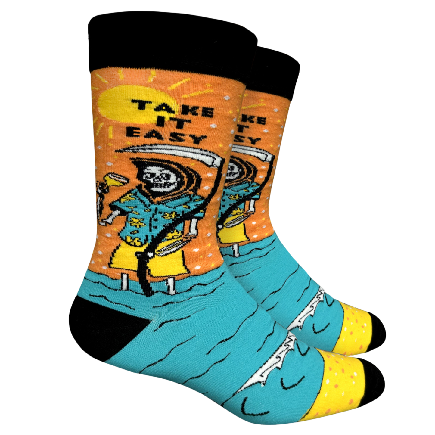 Take It Easy Slogan Socks