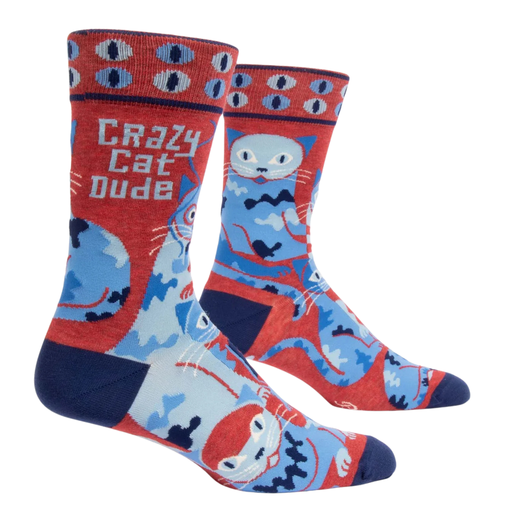 Crazy Cat Dude Socks