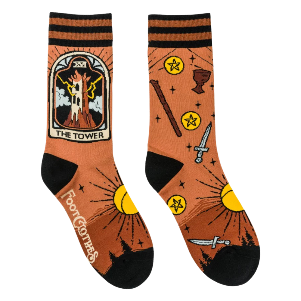 The Tower Tarot Nouveau Crew Socks