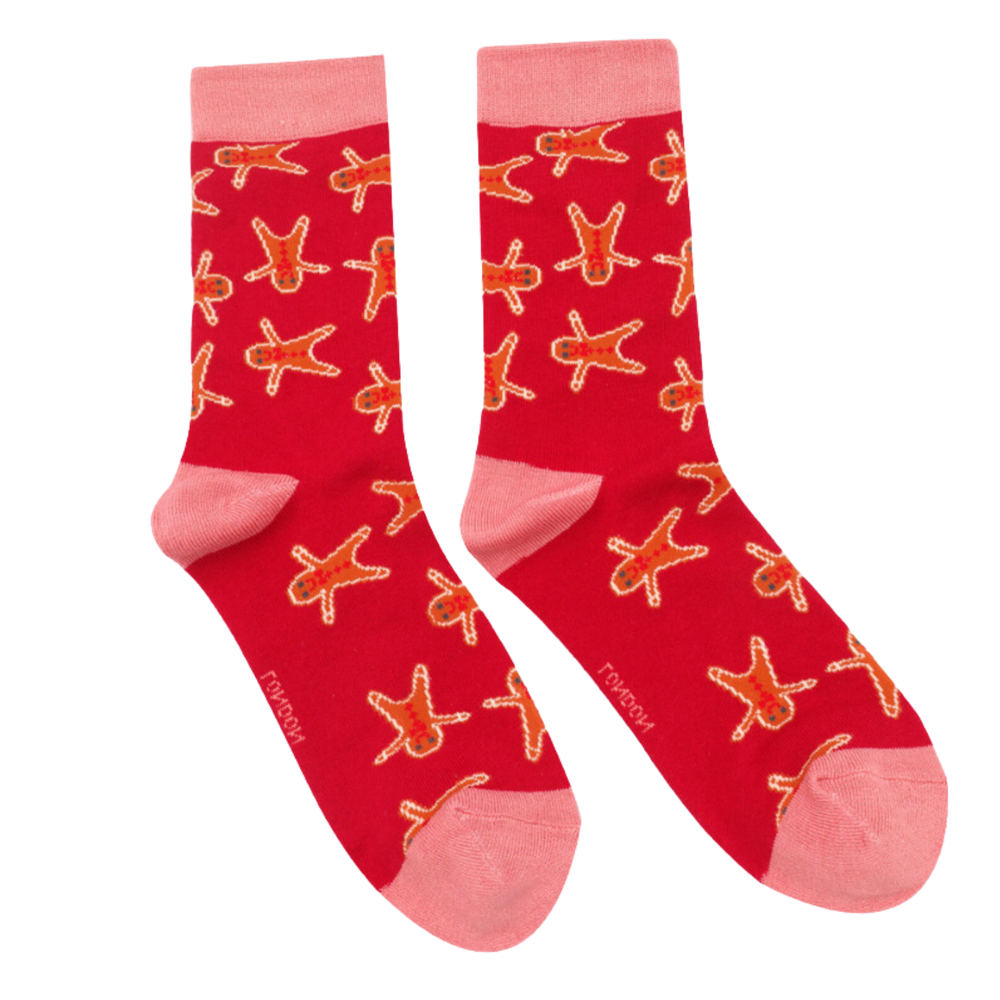 
                      
                        Gingerbread Men Bamboo Socks - Miss Sparrow
                      
                    